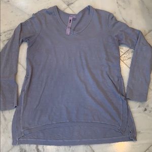 Wilt l/s tee with V neck tee, slub cotton